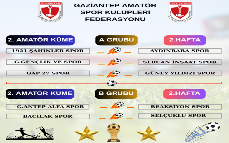 2. AMATÖR KÜME MAÇ PROGRAMI AÇIKLANDI.